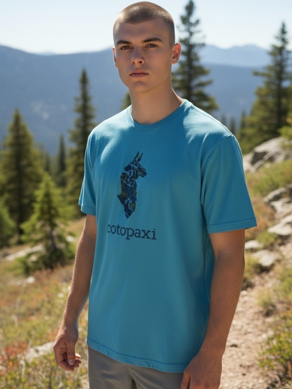 cotopaxi Teal Short-Sleeve Logo Tee